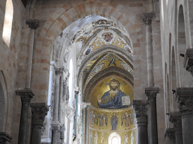 Byzantinsk mosaik af Pantokrator. Cefalù Domkirke. Foto: KirstenSoele